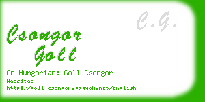 csongor goll business card